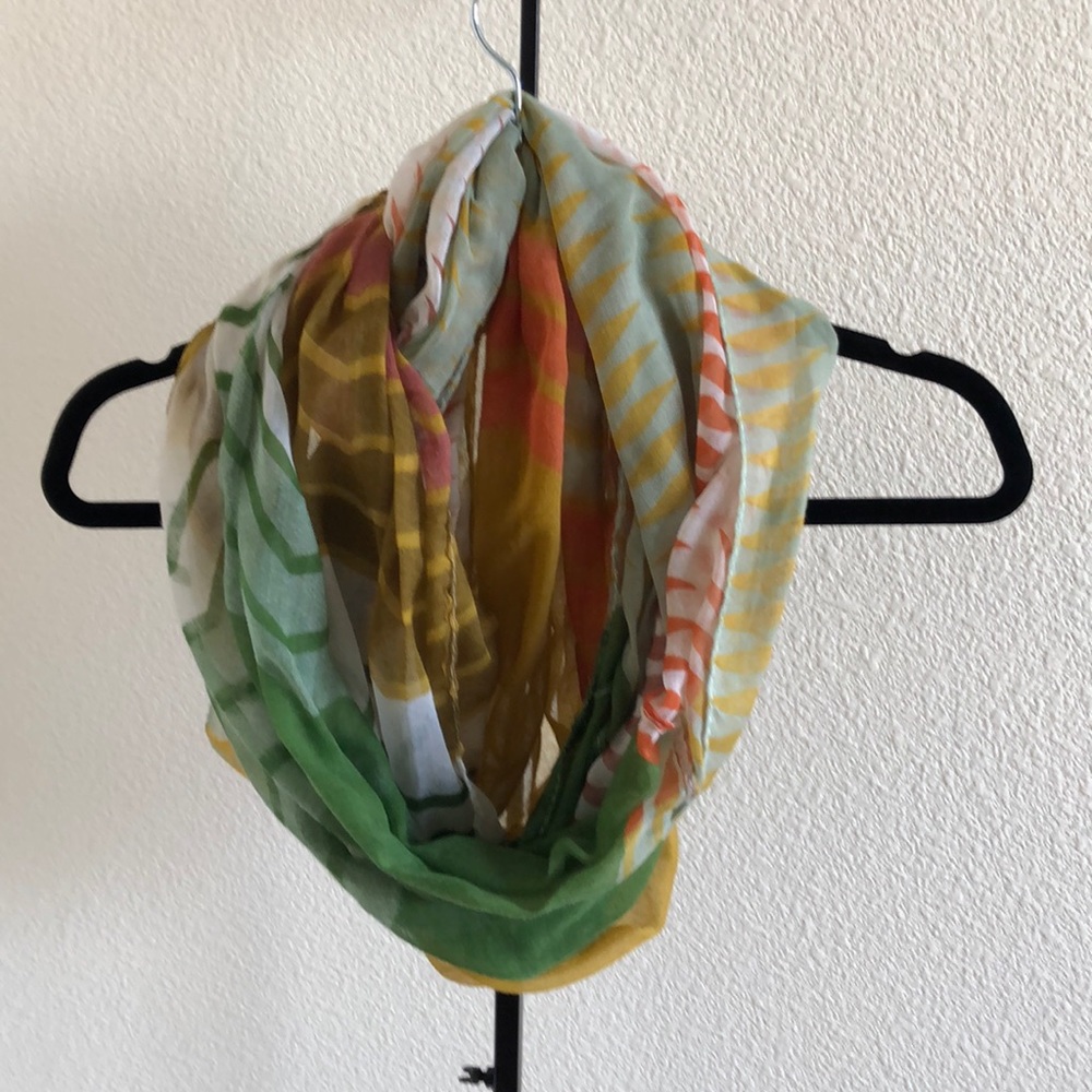 A sheer infinity scarf